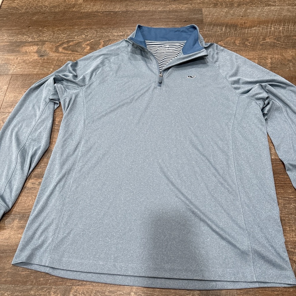 Men's Blue Quarter-Zip Shirt